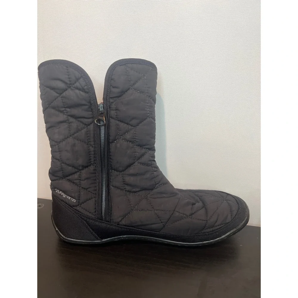 Columbia Minx Mid II Omni-Heat Winter‎ Boots Black Quilted Waterproof Size 8.5